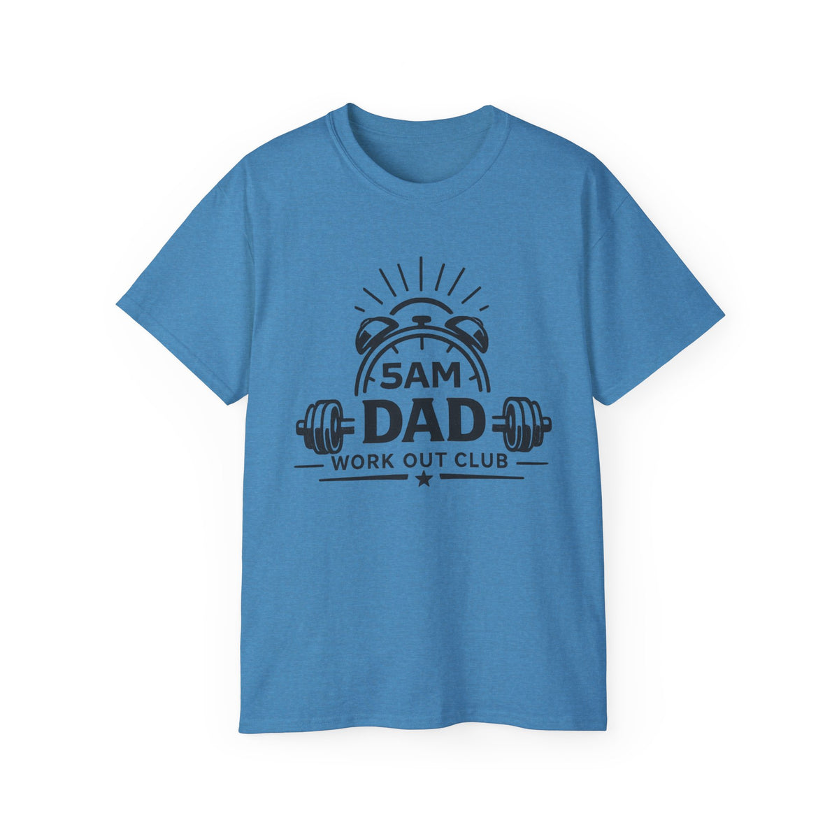 Dad Workout Tee — “5AM Dad Workout Club” Gym T‑Shirt