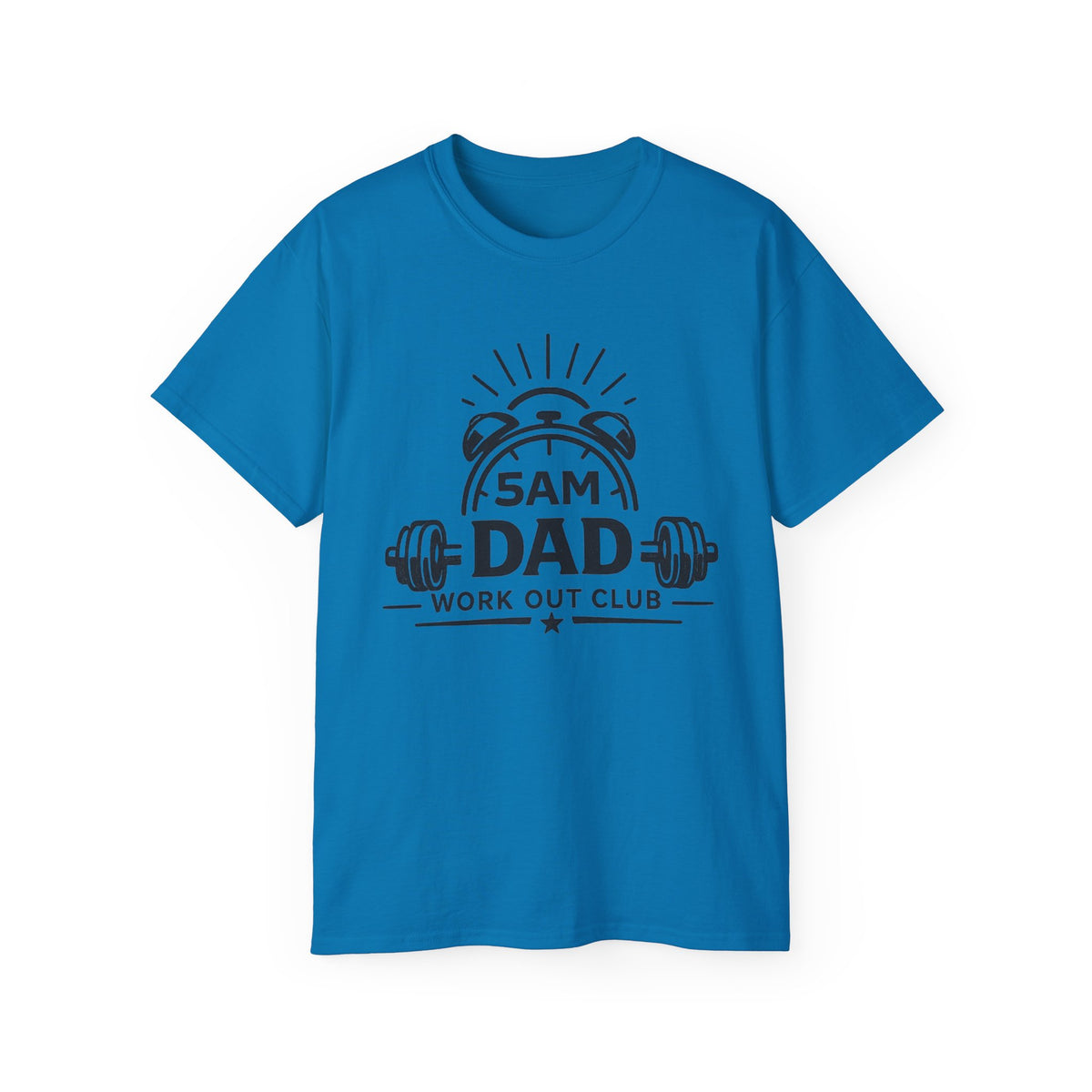 Dad Workout Tee — “5AM Dad Workout Club” Gym T‑Shirt
