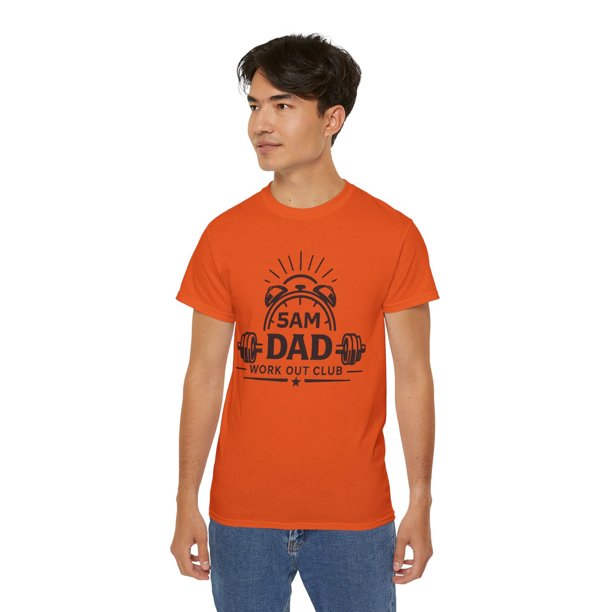 Dad Workout Tee — “5AM Dad Workout Club” Gym T‑Shirt