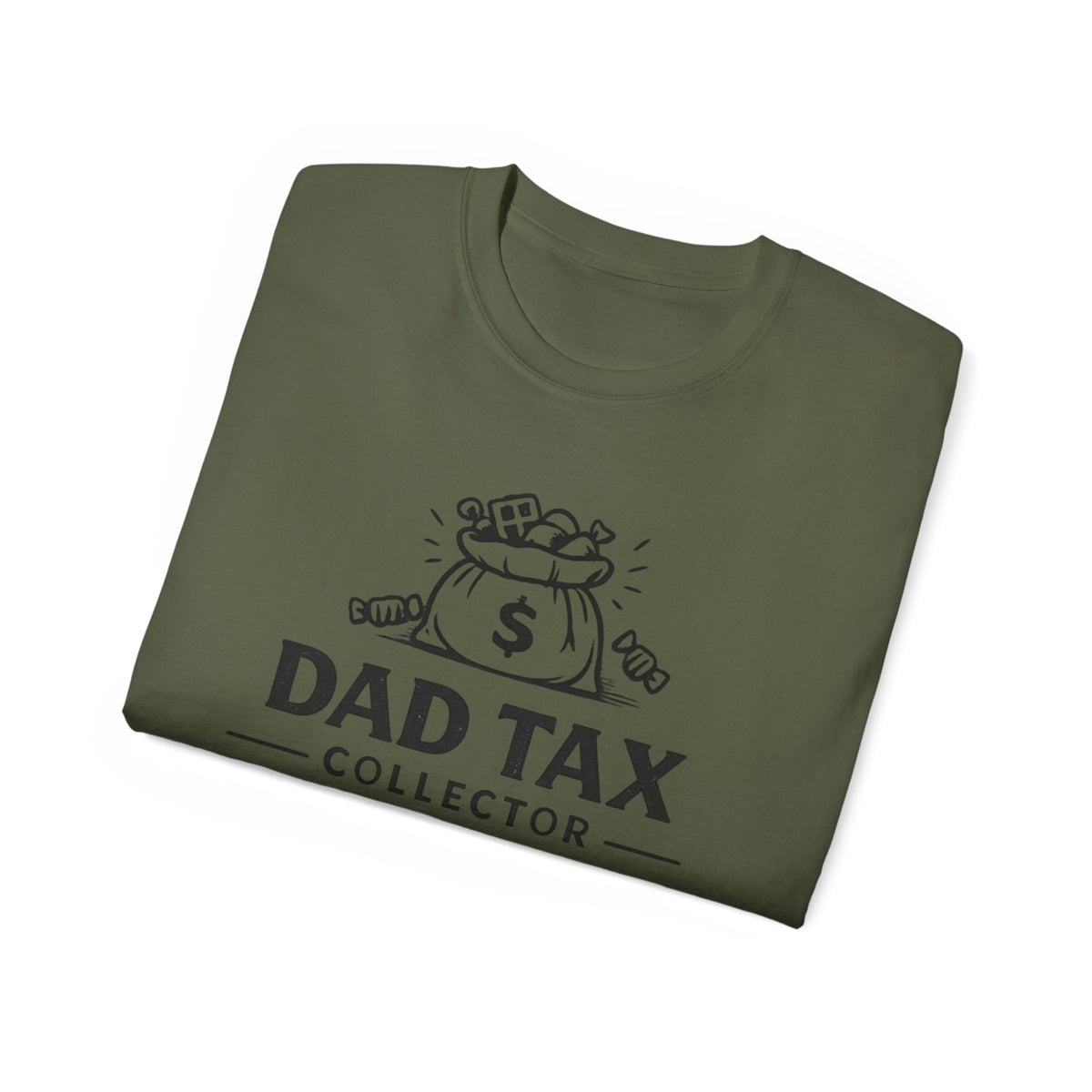Dad Tax Collector T-Shirt – Funny Father’s Day Tee with Money Bag Graphic