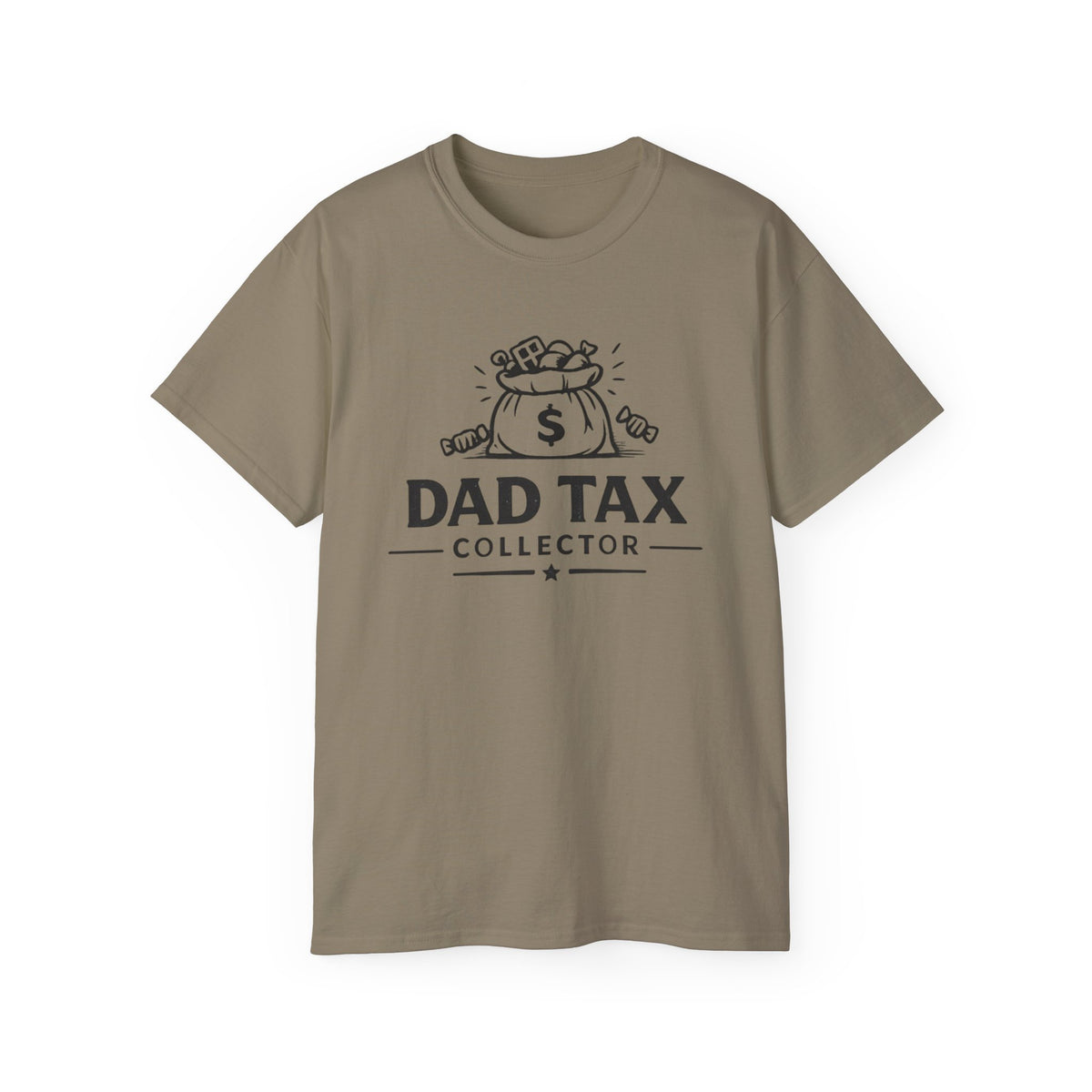 Dad Tax Collector T-Shirt – Funny Father’s Day Tee with Money Bag Graphic