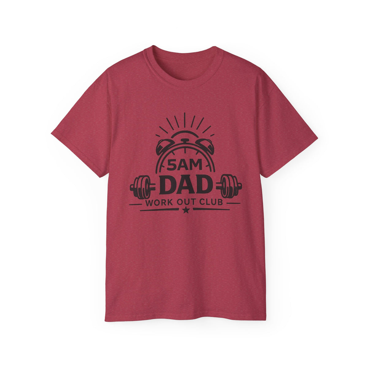 Dad Workout Tee — “5AM Dad Workout Club” Gym T‑Shirt