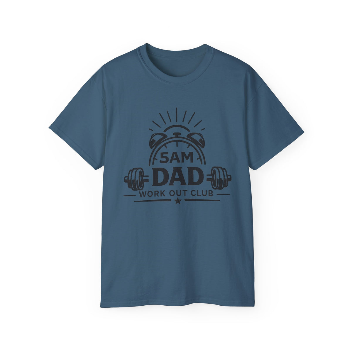 Dad Workout Tee — “5AM Dad Workout Club” Gym T‑Shirt