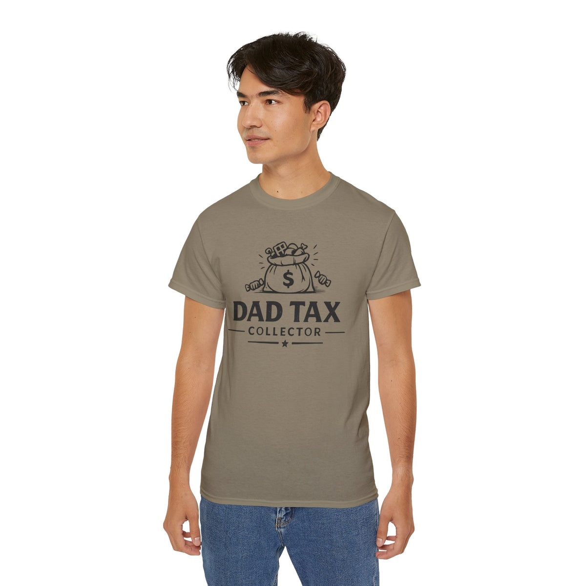 Dad Tax Collector T-Shirt – Funny Father’s Day Tee with Money Bag Graphic